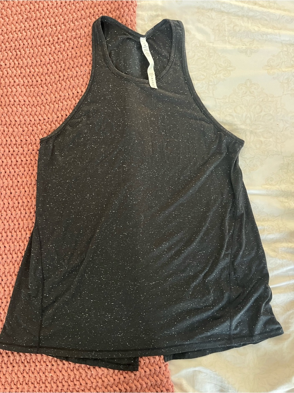 lululemon athletica Black Speckled Racerback Tank *excellent condition*